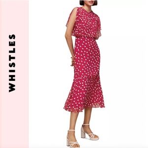 Whistles Moon Spot Midi Dress